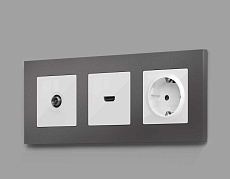 Лицевая панель ТВ-розетки AMBRELLA VOLT AP1130 1