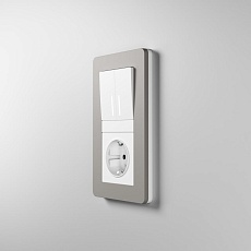 Рамка Werkel Split на 2 поста дымчатый/белый W0023067 4690389206061 1