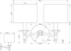 Настенный светильник KUTEK DECOR ABAŻUR DEC-K-2(P/A) 1