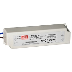 Блок питания Mean Well, герметичный, LPV-35-12, в пластиковом корпусе LPV-35-12