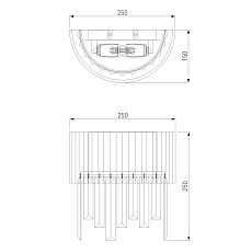 Настенный светильник Eurosvet Amantea 10122/2 хром/прозрачный хрусталь Strotskis 2