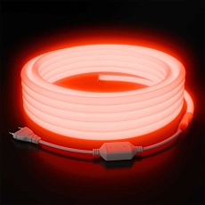 Комплект светодиодного НЕОНа Apeyron 220В, 6Вт/м, красный, smd 2835, 144д/м, круглый, d=14мм, 10м, IP65 (сетевой шнур, заглушка, крепеж - 10шт) 10-116