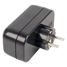 Разветвитель сетевой 2-местный с/з Stekker ADP16-22-20 250V, 16A, ABS огнеустойчивый пластик, черный 50680 5