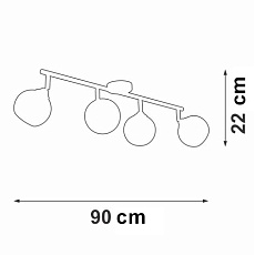 Потолочная люстра Vitaluce V4313-0/4PL 2