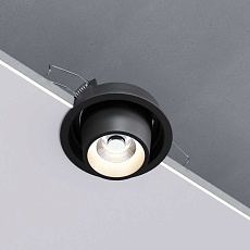 Встраиваемый светодиодный светильник Elektrostandard Conner 25086/LED 8W 4000K черный a063992 2