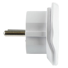 Адаптер-переходник для евровилки с/з, ультраплоский, Stekker ADP16-06-20W, 250В, 16A, IP20,белый 50412 4