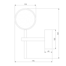 Настенный светодиодный светильник Eurosvet 90173/1 хром 1