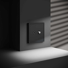 Розетка телевизионнная встраиваемая Voltum S70 оконечная TV+SAT, (графит) VLS060407 5