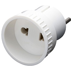 Переходник сетевой б/з Stekker ADP10-05-20, 250В, 10A, IP20, белый 39005