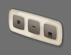 Лицевая панель розетки AMBRELLA VOLT OP6440 2