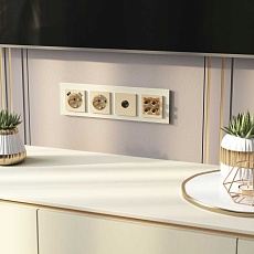 ТВ-розетка оконечная Werkel шампань рифленый W1183010 4690389160639 1