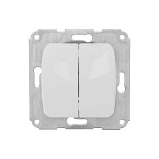DEA Выключатель 2кл с/у 10А мех. Бел KRANZ KR-78-0202