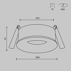 Встраиваемый светильник Maytoni Technical DL027-GU10-W 1
