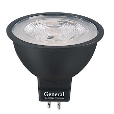 Лампа General GLDEN-MR16-7-230-GU5.3-4500 Черная Dif 60
