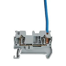 Зажим пружинный, 2-проводной проходной ЗНИ - 2,5 (JXB ST 2,5), серый Stekker 39951 4