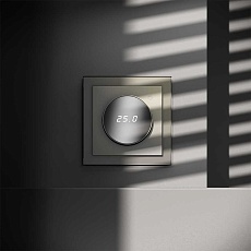 Терморегулятор электронный Voltum S70 с индикацией и датчиком, для теплого пола, (шелк) VLS070104 1