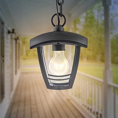 Садово-парковый светильник ЭРА «Марсель» НСУ 07-40-001 черный 4-гранный подвесной IP44 Е27 max60Вт Б0051193 1