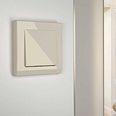 Перекрестный выключатель одноклавишный Werkel слоновая кость W1113003 4690389155581 3