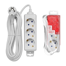 Удлинитель Duwi 3гн 5м с/з 32057 9 1