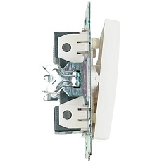 Выключатель двухклавишный Stekker Катрин белый GLS10-7104-01 39300 3