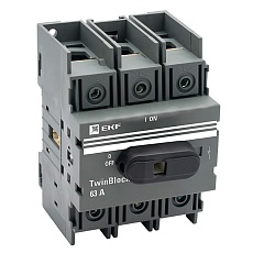 Рубильник 63A 3P c рукояткой управления для прямой установки TwinBlock EKF tb-63-3p-f