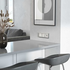 Розетка с заземлением Werkel перламутровый рифленый W1171013 4690389161001 2