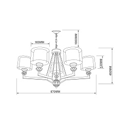 Подвесная люстра Vele Luce Lotus VL1054L05 5