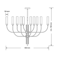 Подвесной светильник KUTEK MOOD MUS-ZW-10(ZM) 2
