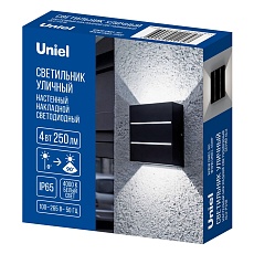 Уличный настенный светильник Uniel ULU-P31B-4W/4000K IP65 BLACK UL-00013619 1
