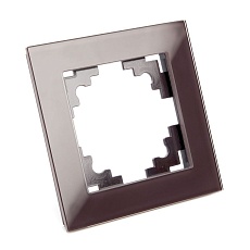 Рамка 1-постовая Stekker Катрин шоколад GFR00-7001-04 39535 2