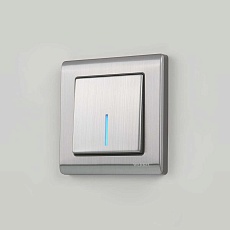 Выключатель Werkel одноклавишный проходной с подсветкой глянцевый никель W1112102 4690389157639 2