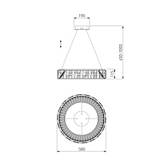 Подвесной светодиодный светильник Bogates Cliff 90373/1 1
