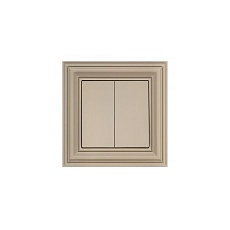 Выключатель двухклавишный Liregus Retro кремовый омбре 29-105