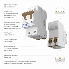 Автоматический выключатель Werkel 2P 32А C 4,5кА W902P324 4690389192821 1