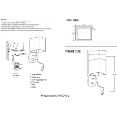 Бра Crystal Lux Paco AP2 Chrome/White 1