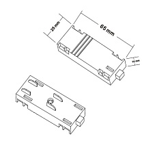 Соединитель питания прямой для накладного шинопровода Crystal Lux CLT 0.205 03 BL 1