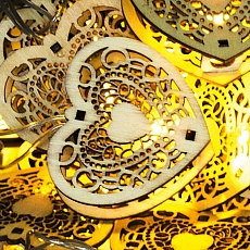 Cветодиодная гирлянда Sneha Сердце 230V теплый белый статичный A-406 1