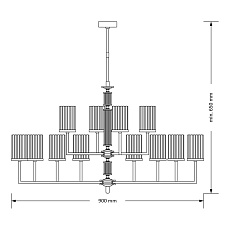 Подвесная люстра KUTEK MOOD Artu Ryfel ART-ZW-12(Z)R 1