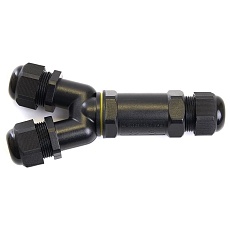 Соединитель-коннектор для проводов LD529, 3-контактный, водонепроницаемый (клемма 3pin), черный 49187 3