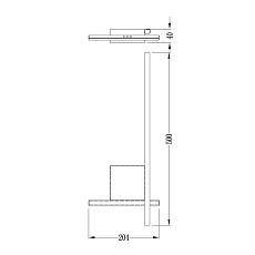 Настенный светодиодный светильник Arte Lamp Decade A2127AP-8BK 1