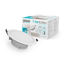 Встраиваемый светодиодный светильник Gauss Elementary Downlight 999420207 4