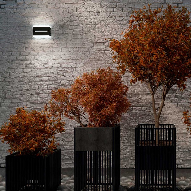 Уличный настенный светодиодный светильник Novotech Street Strait 359196 Фото № 4