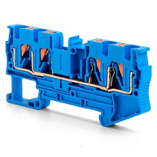 Зажим пружинный, 4-проводной проходной ЗНИ - 4 ,JXB PT 4, синий LD574-2-40 49254 5