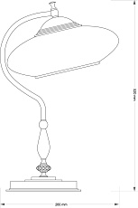 Настольный светильник KUTEK San Marino Klosz SAN-LN-1(P)CR 1