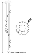 Подвесная люстра Crystal Lux Flowers SP9 2