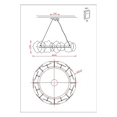 Подвесной светодиодный светильник Divinare Eleanor 1713/17 SP-100 1
