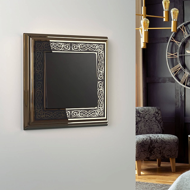 Выключатель Werkel одноклавишный проходной черный матовый W1112008 4690389156663 Фото № 10