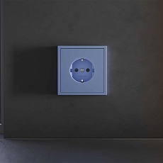 Накладка для розетки с заземлением и защитными шторками, S70 (деним) Voltum VLS000715