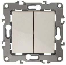 Выключатель двухклавишный ЭРА 12 10AX 250V 12-1004-02 Б0014652