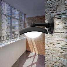 Садово-парковый светильник ЭРА ДБУ 07-8-004 Дели 4 черный 4 гранный настенный IP44 светодиодный 8Вт 6500K Б0057524 5